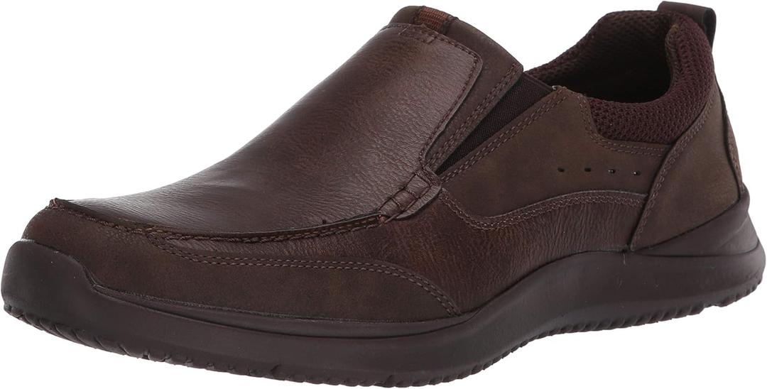 Nunn Bush Men's, Conway Slip-On (10 Wide, Dark Brown)