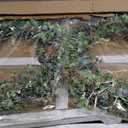 WAKOSAN Rustic Wood Window Frame Wall Decor with Wreath & Arrows, 18 x 24 inches