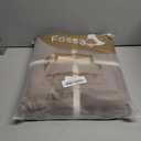 FOSSA Duvet Cover Set 100% Washed Cotton Linen Feel Super Soft Breathable Cozy 3 Pieces Bedding Sets Solid Pale Brown Twin