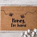 Honey I'm Home Be Doormat Welcome Mat Cheerful Gift Doormat Housewarming Gift Grandma and Grandpa Gift Home Kitchen Doormat Bedroom Doormat 30x18 Inch