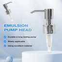 Matte Black Lotion Pump Dispenser, Stainless Steel 304, Set of 2, 11cm Height (Bright Silver)