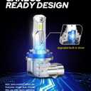 AUXITO 9005/HB3 H11/H8/H9 LED Bulbs Combo, 50000LM Bright 6500K Cool White, 120W Fanless Light Bulbs, Pack of 4
