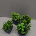 Der Rose 4 Pack Small Fake Plants Artificial Plants Indoor Office Desk Accessories for Aesthetic Room Decor Blue Bathroom Decor