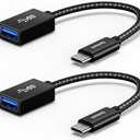 Syntech USB C to USB Adapter, 2 Pack USB C to USB 3, Type C to A, Thunderbolt 3 to USB Female Adapter OTG Cable Compatible with iPhone 17/Air/16/15 Pro Max, iPad mini 6, MacBook Pro, Air and More