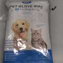 Dog and Cat Cleaning Gloves, Cleaning and Deodorizing Grooming Gloves, Dog and Cat Fur Face, Ears, Eyes, Paws Cleaner, Pet Grooming Wipes, Nourishing Fur, for Daily Care and Travel, No Rinse (Count of 12)