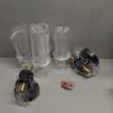 Wall Sconces Set of Two, 22" Black and Gold Bathroom Sconces with Clear Glass, Hardwired Modern Sconces Wall Decor Set of 2 Wall Light fixtures for Bathroom Mirror Living Room Hallway Bedroom