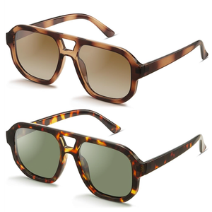livho Trendy Polarized Square Aviator Sunglasses Women Men Square Eyewear Frame, Retro Sun Glasses for Women Men 2025 Shades