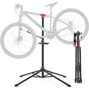 CXWXC Bike Repair Stand - Bicycle Stand For Maintenance Workstand - Ebike Repair Stand Shop Home Mechanics for Mountain Road Bike and E Bike (Black)
