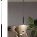 JBZ LED Pendant Light with Height Adjustable, 3000K Pendant Lighting for Kitchen Island, Modern Cylindrical Chandelier for Hallway, Bedroom, Dining Room, Bar, Living Room Lighting (30cm/0.98ft)