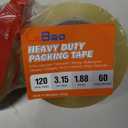 Tan Packing Tape with Dispenser, 3.15 Mil 1.88 Inch x 60 Yards, 2 Refills Rolls Brown Tape for Moving, Shipping and Packaging