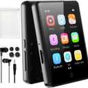64GB MP3 Player with Bluetooth 5.3,Portable MP3 Player with Speaker for Kids with HiFi Lossless Sound Music,2.8 in Full Touchscreen,FM Radio,Voice Recorder,Supports Up to 128GB TF Card