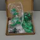 Geelin 12 Sets Swing Pacifier Baby Shower Games Funny Gender Reveal Games, Include 1 Wooden Sign and 12 Plastic Pacifiers for Bridal Baby Shower Gender Reveal Party Women Men(Jungle Animals,Green)