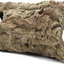 Reptile Terrarium Hideout Decor, Resin Wood Hide Decor for Reptiles, Fish, Amphibians, Small Animals (Large)