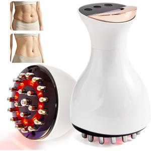 Lymphatic Drainage Massager & Anti Cellulite Massage Tool, for Legs, Arms & Belly, Body,Helps Reduce Stretch Marks & Cellulite,with Microcurrent, Light Heat & Vibration