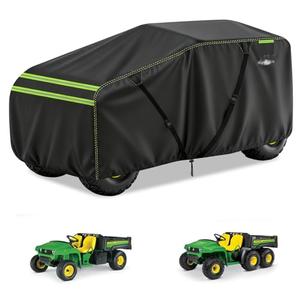 Gator Cover for John Deere LP93547 CPLP93547,600D Heavy Duty All Weather Protection UTV Cover Compatible with John Deere Gator TH 6×4 / TE 4×2 with Windproof Buckles (Black)