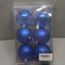 3.94" Large Christmas Balls Shatterproof Navy Blue Christmas Ornaments 6 Pcs Big Xmas Ornaments Balls for Xmas Tree Holiday Wedding Party Decoration