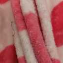 Ultra Soft Fleece Blanket for Women, Cozy Pink Throw Blanket for Sofa & Bed, Warm Plush Flannel Lightweight Blanket, Home Decor Gifts for Women, 58x78 inch Heart Shaped  Pink