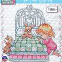 Tobin Bedtime Prayer Girl Quilt Stamped Cross Stitch Kit, 36 by 43-Inch,White, 34 x 43 inches
