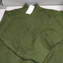 PRETTYGARDEN Casual Long Sleeve Oversized Sweaters for Women 2025 Loose Mock Neck Pullover Sweater Ribbed Knit Fall Clothes (Medium, Army Green)