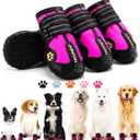 Hcpet Dog Boots, Dog Shoes for Large Dogs, Medium Dog Boots & Paw Protectors, Anti-Slip Dog Booties for Hot Pavement Winter Snow Hiking with Reflective Straps Light Purple Size 7 (Width 2.75 in)