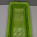 LASSHSWA Collapsible Colander for Kitchen, Over the Sink Strainer Basket for Kitchen, Fruit Pasta Food Strainer Expandable Plastic Colander BPA Free (Green)