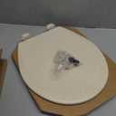 Bemis 500EC Durable Wood Toilet Seat with Easy Clean Hinges, Made in USA, Round, Almond