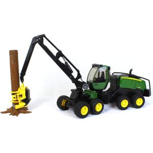 Bruder John Deere 1270G Harvester Toy with Rotating Cab and Tree Trunk  Realistic 1:16 Scale Forestry Vehicle for Kids