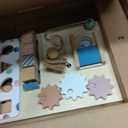 Tiny Land Wooden Baby Walker with Activity Center, Montessori Push Walker