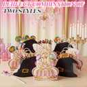 Kolldenn 24 Pcs Princess & Witch Party Favor Bags for Kids, Crown and Hat Goodie Treat Bags with Handles, Pink Green Birthday Party Gift Bag for Candy Toys
