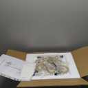 ANJIADENGSHI Mini Crystal Chandelier K9 Crystal Gold Chandelier for Living Room Bedroom Dining Room Kitchen Island Entryway 5 E12 Bulbs High 16.5 in x Diameter 16.9 in, Golden