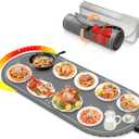Food Warming Mats for Countertop Extra Large(XXL 36"x15"),Electric Heating Pad for Food,Roll Up Silicone Warmer Mat for Party and Kitchen,Practical Cooking Birthday Gift for Mom and Women(Gray)