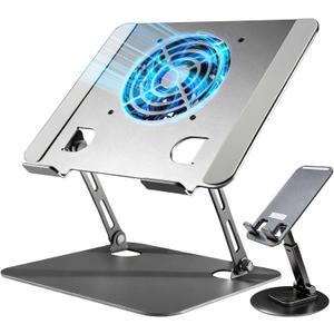 Laptop Stand for Desk, Laptop Riser with Active Cooling Fan, Widely Compatible with MacBook and Other Computer AccessoriesComputer Stand for Laptop