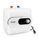 Fisoceny 4 Gallon Tank Water Heater Under Sink Instant Hot Water 1500w 120V,Kitchen Under Counter RV Small Hot Water Heater with Release Valve 3-Way Diverter Vavle,1/2" NPT White