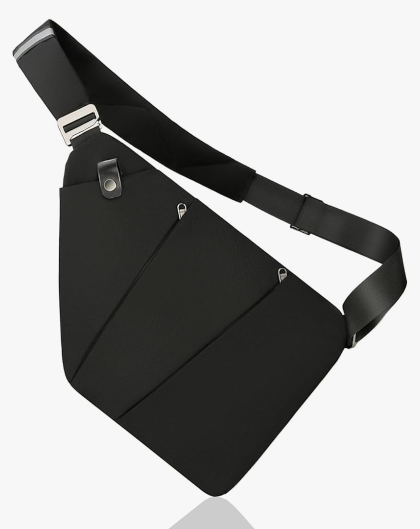 Black Anti Theft Crossbody Travel Bags Mens Sling Bag Over the Shoulder Bags for Women Gifts for Travelers
