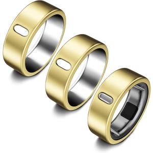 3 Pack Cover Compatible with Oura Ring Gen 4/Oura Ring Gen 3 Horizon/Heritage, Support Charging with Cover on, Anti-Scratch TPU Protector for Men Women (Size 10, Gold)