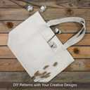 TOPDesign 1-Pack Canvas Tote Bag with an External Pocket, Reusable Grocery Shopping Bag, Top Zipper Closure, Daily Essentials (Natural)