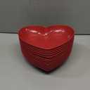 15 Pcs 8.7 Inch Red Heart Plates Modern Heart Shaped Dessert Bowls Appetizer Dishes Salad Plates for Valentine's Day Wedding Party Dinner Appetizer Dish Dipping Snack Fruit Dessert Steak Serving