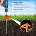 12-Pack Heavy Duty Screw-in Tent Stakes with Drill Adapter & Storage Bag, 8 Galvanized Ground Anchors for Camping, Canopy, Gazebo, Tents, Awnings, Trampolines & Outdoor Securing