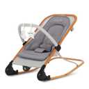 Dream On Me Rock On Me 2-in-1 Baby Rocker and Stationary Seat, Adjustable Recline, Gentle Music & Vibration, 3-Point Safety Harness, Detachable Toy Bar, Folds Compact for Travel  Grey