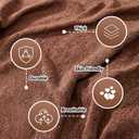 MEETSKY Couch Cover for 3 Cushion Cat Scratch Proof Couch Protector Washable Sofa Covers Sectional Couch Covers for Dogs Soft L Shape Sofa Slipcover for Pets Kids, 91" x 134", Chocolate