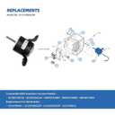 0131F00042SP Blower Fan Motor fit for Goodman Amana Janitrol Furnace, 1/2HP 115V 1130RPM/4Speeds 7.0A 375W Replaces B13400-24S 0131F00022SP Y7L623E203T LEUNGOO