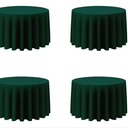 4 Pack Hunter Green Round Tablecloths 90 Inch - Circle Bulk Linen Polyester Fabric Washable Table Cloth Cover for Wedding Reception Banquet Birthday Party Buffet Restaurant