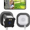 Window Camera 3MP 2K Indoor for Home Security, Color Night Vision - 1Pack