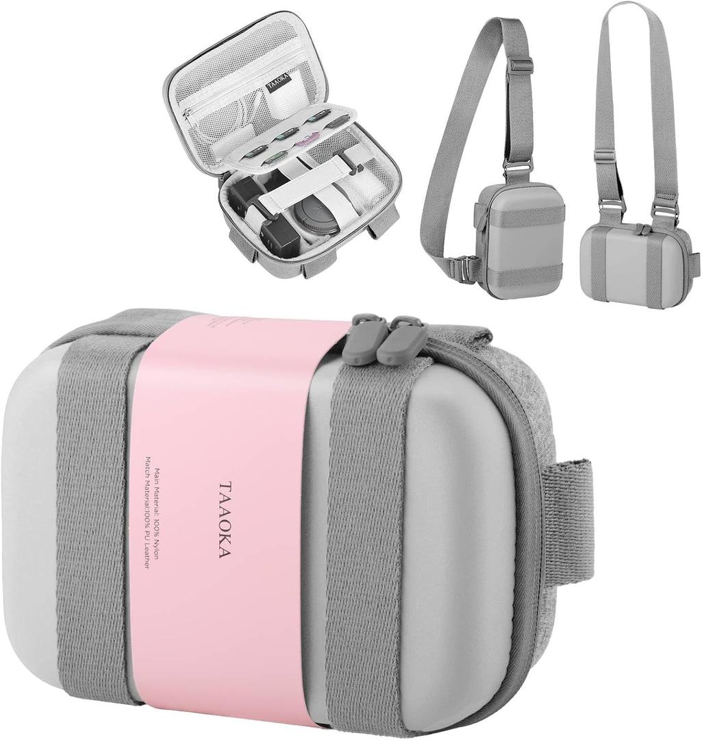 TAAOKA Digital Camera Case, Protective & Lightweight Camera Case with 3 Carrying Ways, Waterproof & Shockproof Small Camera Bag - Grey