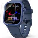 Kids Smart Watch for Boy Girl, Kids Watches with 19 Sport Modes, Heart Rate, Sleep Monitor, Pedometer, Alarm Clock, IP68 Waterproof Fitness Tracker, Gift for 6-16 Year Old Boys Girls Toys (Blue)