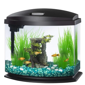 Aqueon LED MiniBow Small Aquarium Fish Tank Kit with SmartClean Technology, Black, 5 Gallon Missing Part