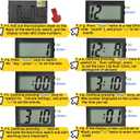 Car Dashboard Digital Clock - with Jumbo LCD Time & Day Display - Mini Automotive Stick On Watch for Car Truck Dashboard & Air Vent (Black-6)
