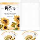 AmazingSpark 50 Pcs Mother's Day Seed Packets Self-Adhesive Flower Seed Envelopes Party Favors & Church Gifts for Mom DIY Empty Floral Mini Organizers, No Seeds (Sunflower)