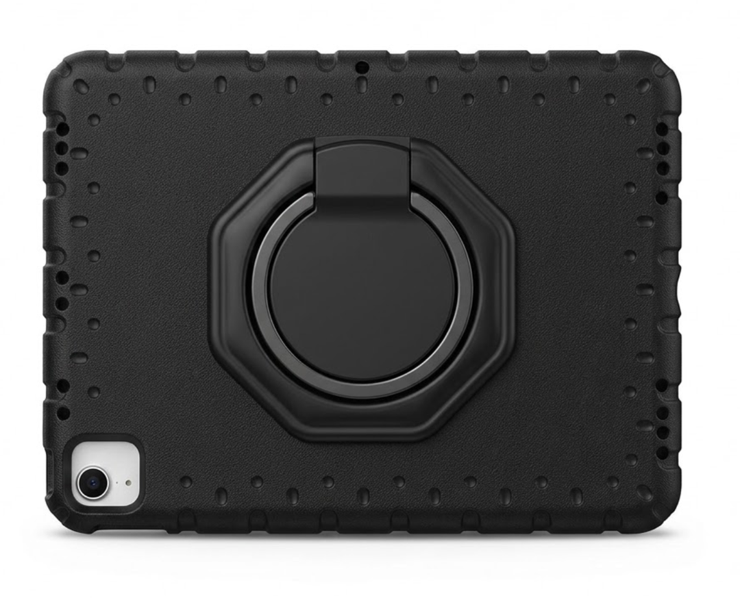 for iPad Pro 12.9 Case 6th/5th/4th/3rd Generation with 360 Rotating Stand & Pencil Holder, Heavy Duty Cute Cover for iPad Pro 12.9 inch 2022/2021/2020/2018, Black