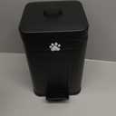 Dog Poop Trash Can Outside, 5L/1.3Gal Metal Dog Waste Trash Can with Lid, Foot Pedal, Pet Waste Container with 40 Bags, Poop Bucket with Lid Soft Close for Pet, Black